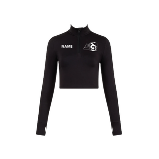 LM Dance Academy 1/2 Zip Long Sleeve Crop Top