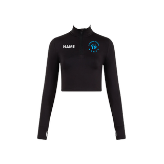 M.E Performing Arts 1/2 Zip Long Sleeve Crop Top
