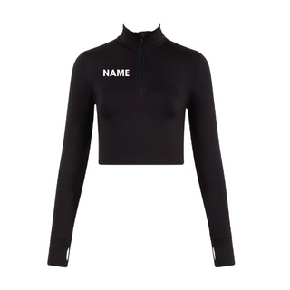 Miss Dani's Performing Arts Silky Half Zip Crop Jacket