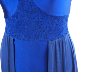 navy blue halter neck dress