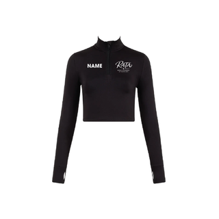 Rosie's Academy of Theatre Arts 1/2 Zip Long Sleeve Crop Top