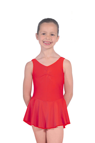 Upper Infants Roch Valley RVKATY Lycra Leotard With Attached Skirt - Red