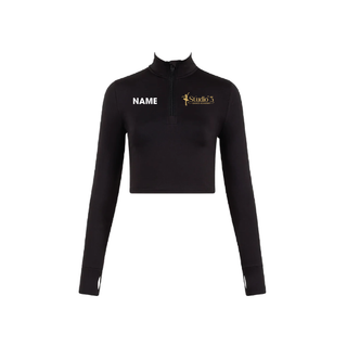 Studio 3 Dance Academy 1/2 Zip Long Sleeve Crop Top
