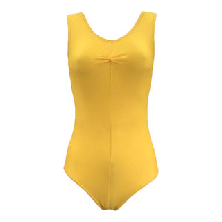 Angela Pinched Front Leotard - Yellow