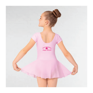 Showstoppers Stage School Branded Pink Skirted Leotard