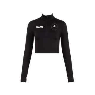 Stapleton School of Dance 1/2 Zip Long Sleeve Crop Top