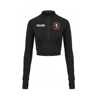 Steppin' Time School of Dance Silky Full Zip Crop Jacket