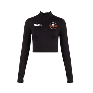 Steppin' Time School of Dance 1/2 Zip Silky Crop Jacket