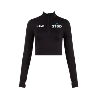 Sandra Taylor 1/2 Zip Long Sleeve Crop Top