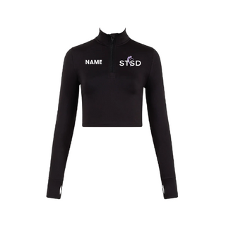 Sandra Taylor 1/2 Zip Long Sleeve Crop Top