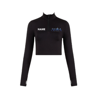 Studio A 1/2 Zip Long Sleeve Crop Top