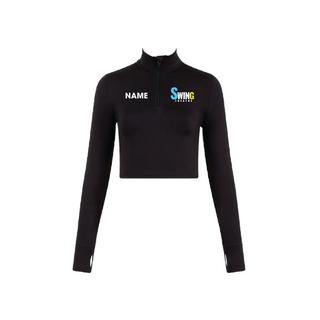 Swing Theatre UK 1/2 Zip Long Sleeve Crop Top
