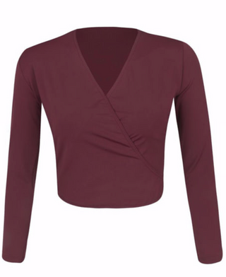 Grades 6-8 Burgundy Freed Alycia Cross Over Cardigan
