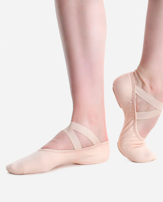So Danca Child's Stretch Pink Canvas Ballet Flats - SD16