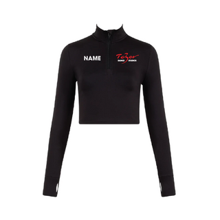 Tozer Dance Studios 1/2 Zip Long Sleeve Crop Top