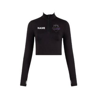 TPS Dance Company Kidsgrove 1/2 Zip Long Sleeve Crop Top