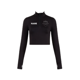 TPS Dance Company Stoke 1/2 Zip Long Sleeve Crop Top