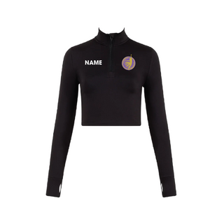 Voices of the Vale 1/2 Zip Long Sleeve Crop Top