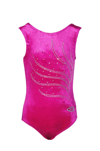 Tiara Crystal Motif Sleeveless Gymnastics Leotard