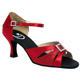 Rachel Black, Blue, Gold Red or Silver Ladies Dance Shoe 2.5" or 3" Heel