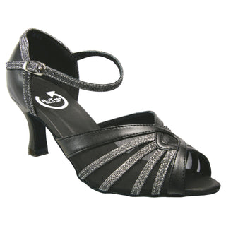 Daisy Black, Gold or Silver Ladies Dance Shoe 2.5" Heel