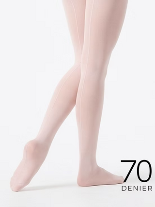 Silky Dance Footed Seamed Dance Tights - Pink 70 Denier