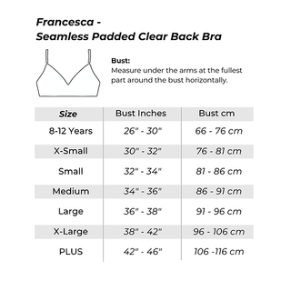 Silky Dance Padded Clear Back Bra