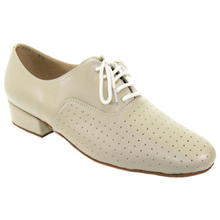 New York Mens Beige, Brown or Black Leather Dance Shoe with 1" Heel