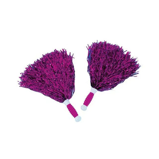 Tinsel Pom Poms Pair
