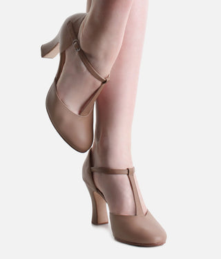 Adult Character Shoes - 3” Leather T-Strap Dance Heels | CH98