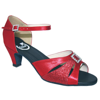 Rita Black, Flesh, Red, Silver or Tan Ladies Dance Shoe 2" Heel